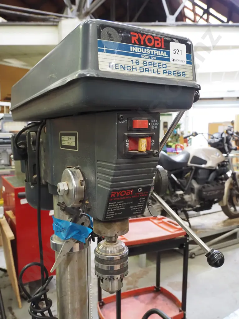 Ryobi industrial 16 speed drill press on homemade stand Drill press H-1010  Image 1++