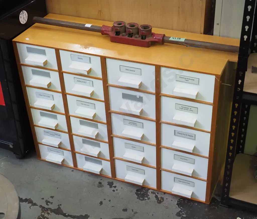 mdf melteca 24 drawer workshop chest H-670 W-900 D-310 Image 1++