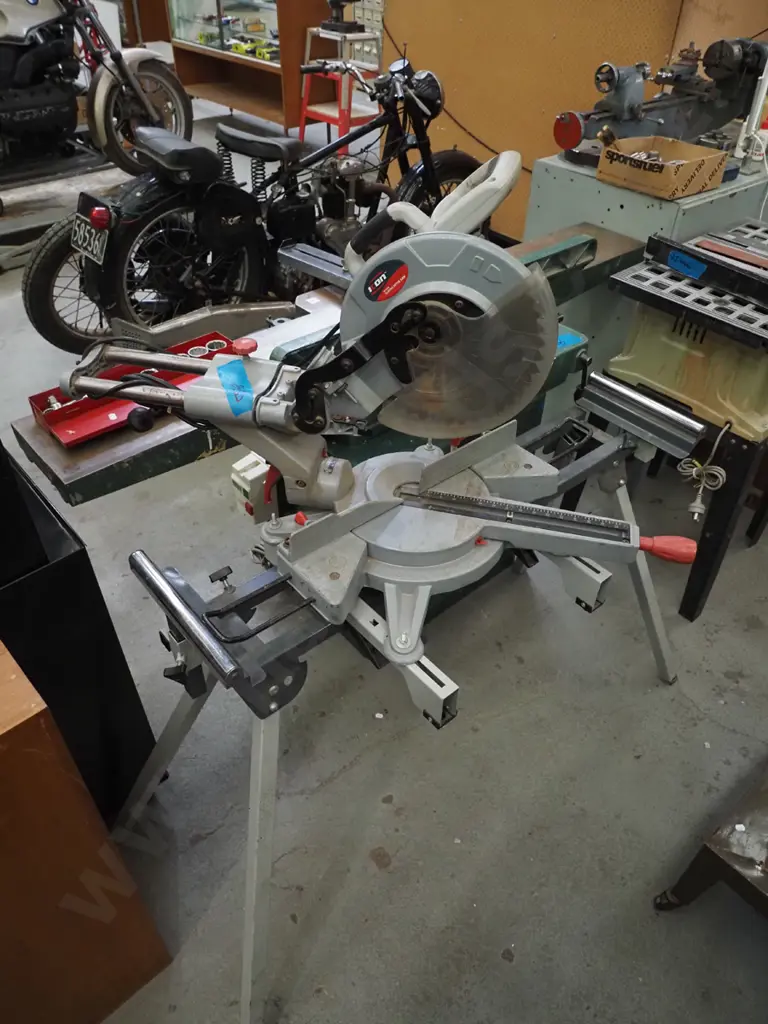 Icon compound sliding mitre saw on folding stand Image 1++