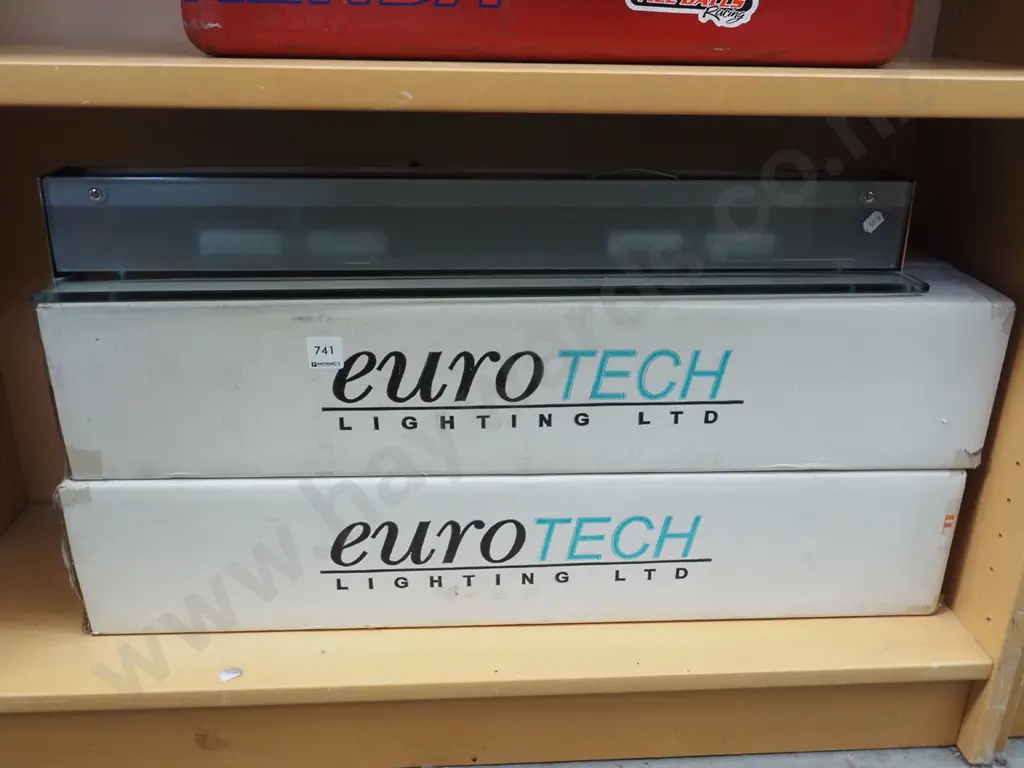 2x boxes of Eurotech glass and chrome pendant light fittings Image 1++