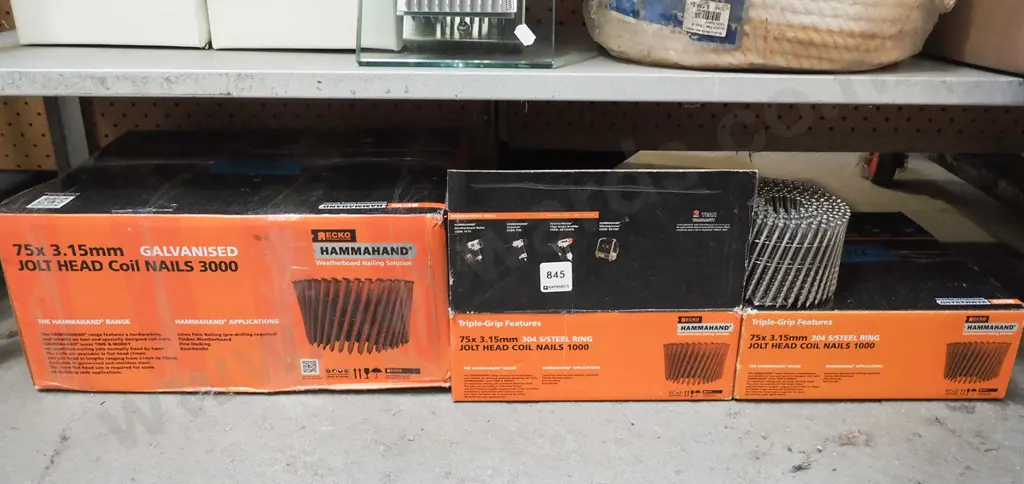 3x boxes of head coil nails Image 1++