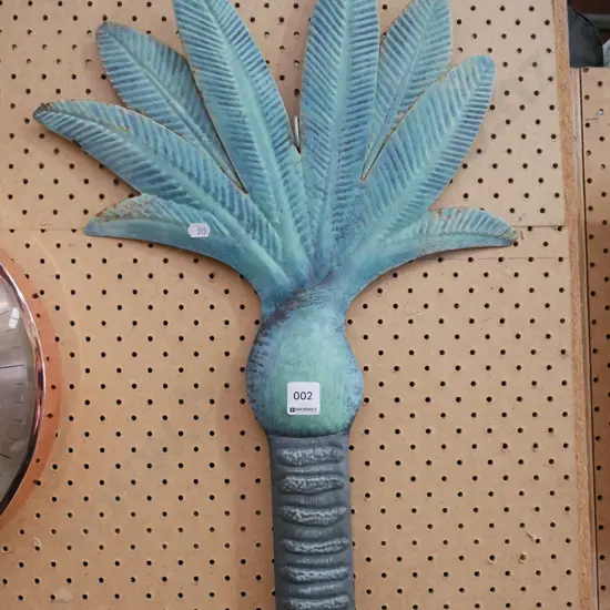 pressed tin wall art- nikau palm