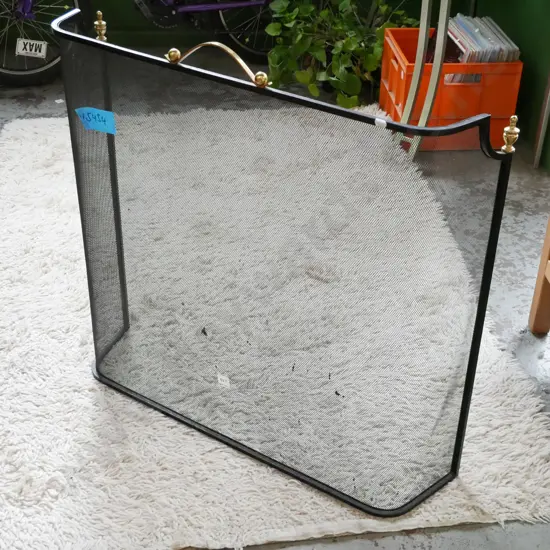 black metal firescreen