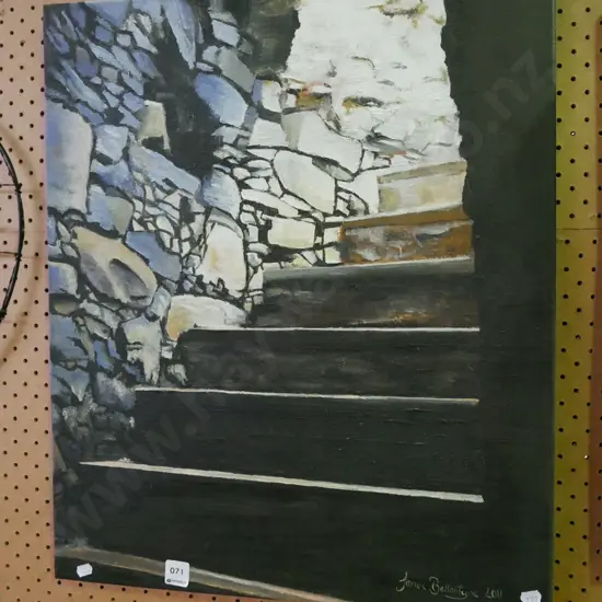 James Ballantyne - oil on boxed canvas - stairwell