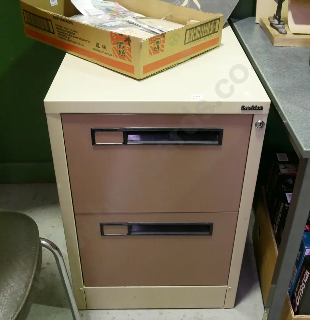 Precision 2 drawer filing cabinet Image 1++