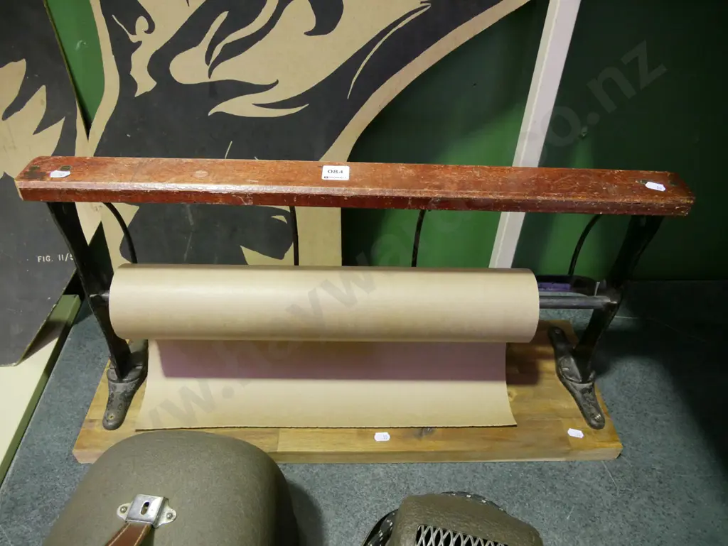 vintage paper roll dispenser and part roll of paper Image 1++