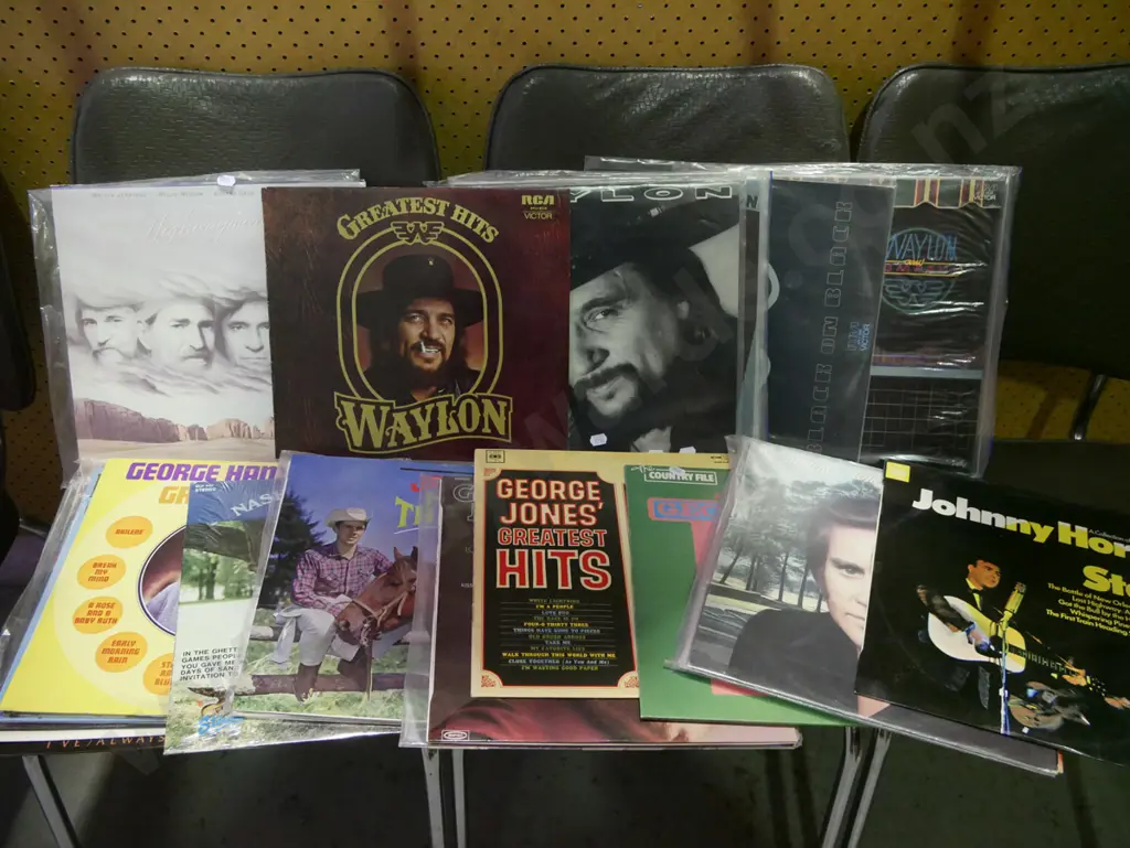 stack of country and western LPs Image 1++