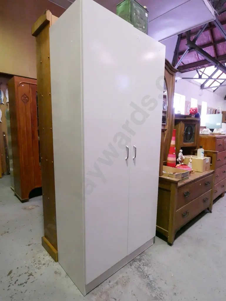2x door laundry cupboard with adjustable internal shelves H-1800 W-800 D-420 Image 1++