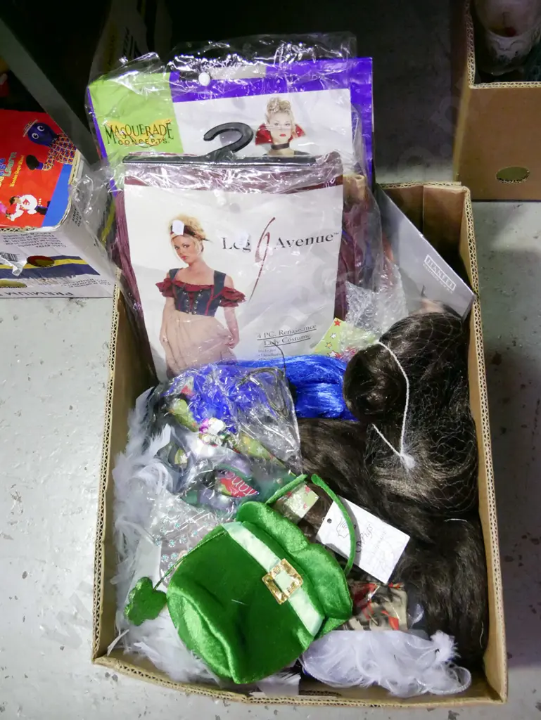 box; various costumes and wigs Image 1++
