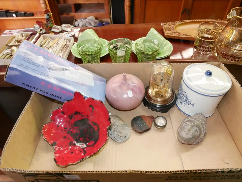 Easy Sewer, studio pottery bowl, small anniversary clock etc Image 1++