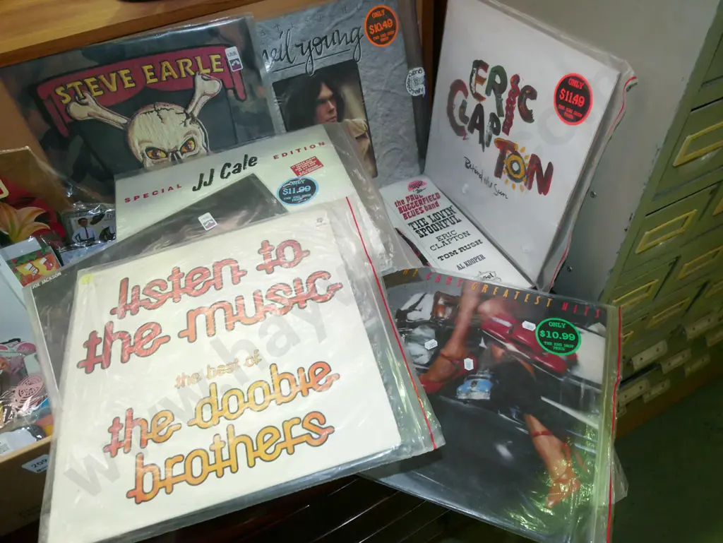 LPs; Eric Clapton, the Cars, Steve Earl etc Image 1++