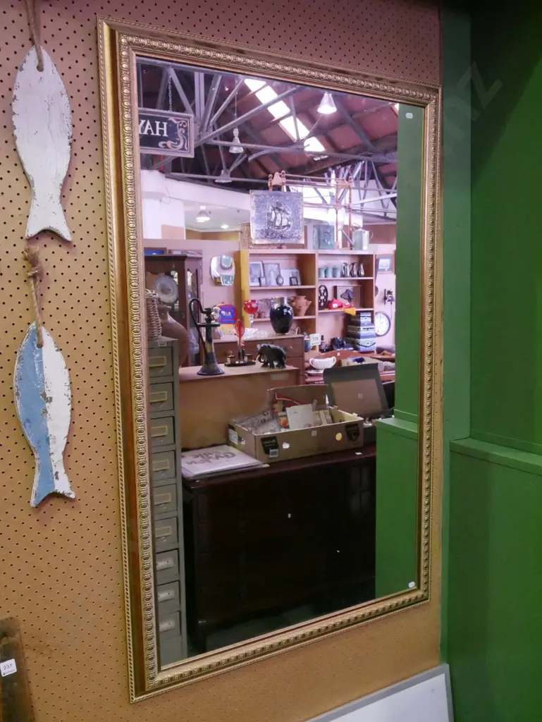 large gilt framed wall mirror H-1310 W-810 Image 1++