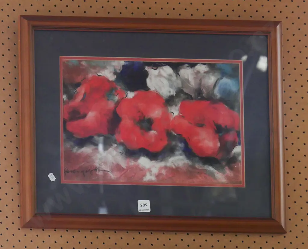 framed pastel - poppies Image 1++