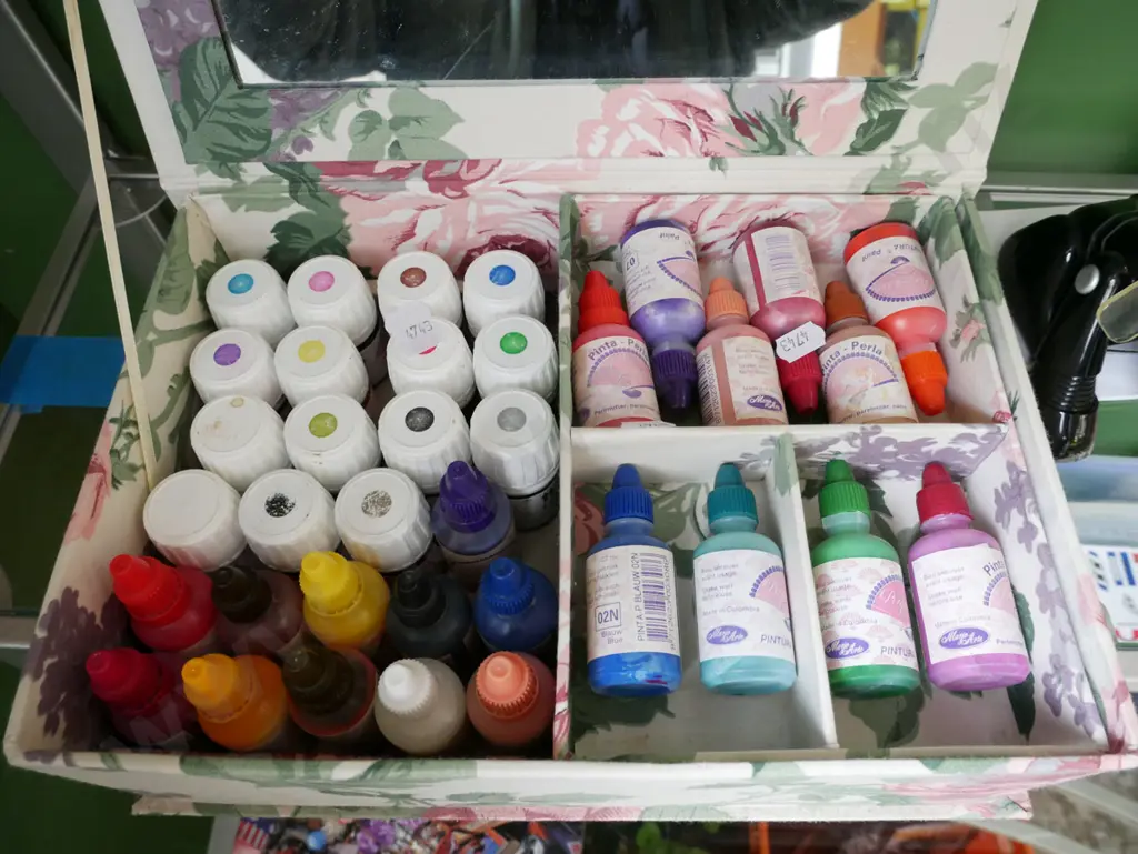 jewellery box, fabric paints Image 1++