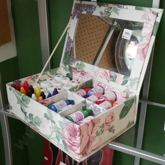 jewellery box, fabric paints