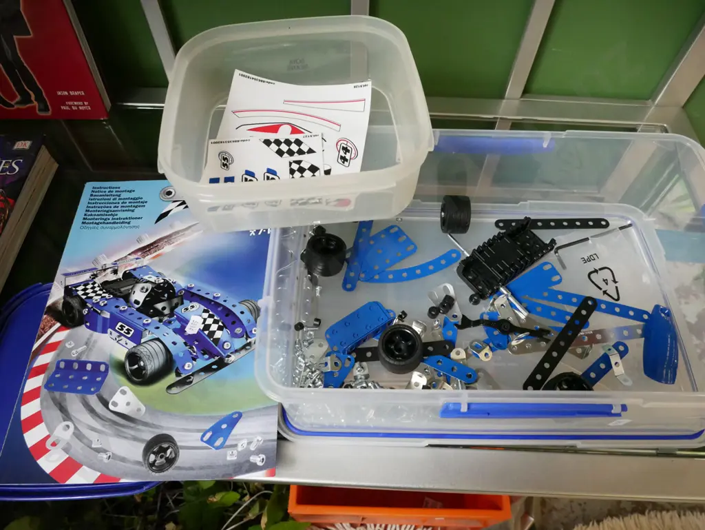 Mecanno model racing car in container Image 1++