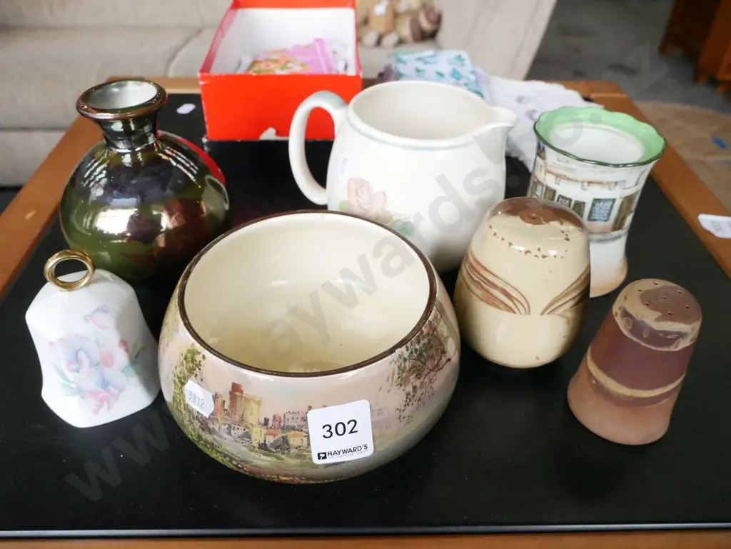 Temuka Te Rona salt and peppers, Doulton bowl, jug, bell etc Image 1++
