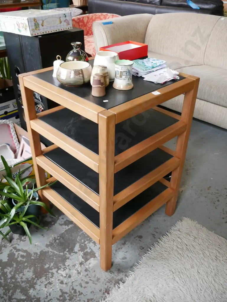 rimu and painted mdf stereo stand H-800 W-540 D-540 Image 1++