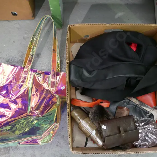 box; hand bags, wallets, purses etc