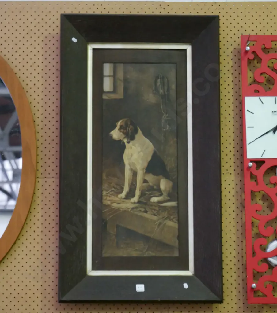 oak framed print - dog Image 1++