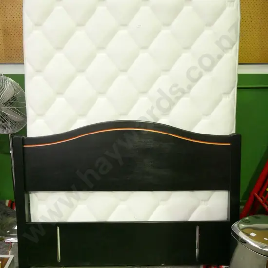 double bed base, mattress and headboard