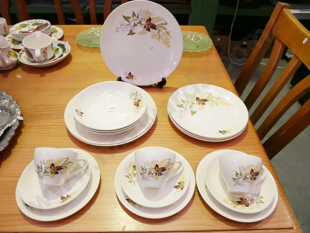 Crown Lynn Autumn Splendor dinner ware; plates, bowls, cups and saucers Image 1++