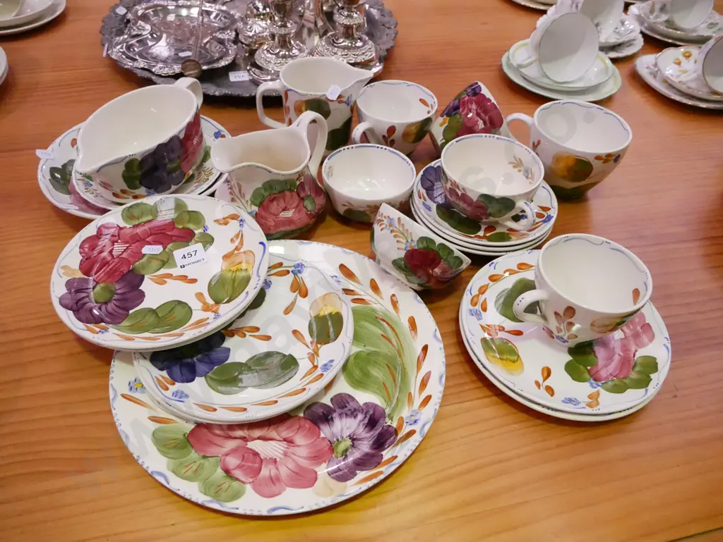 assorted fleurette cups, saucers, jugs, bowls Image 1++