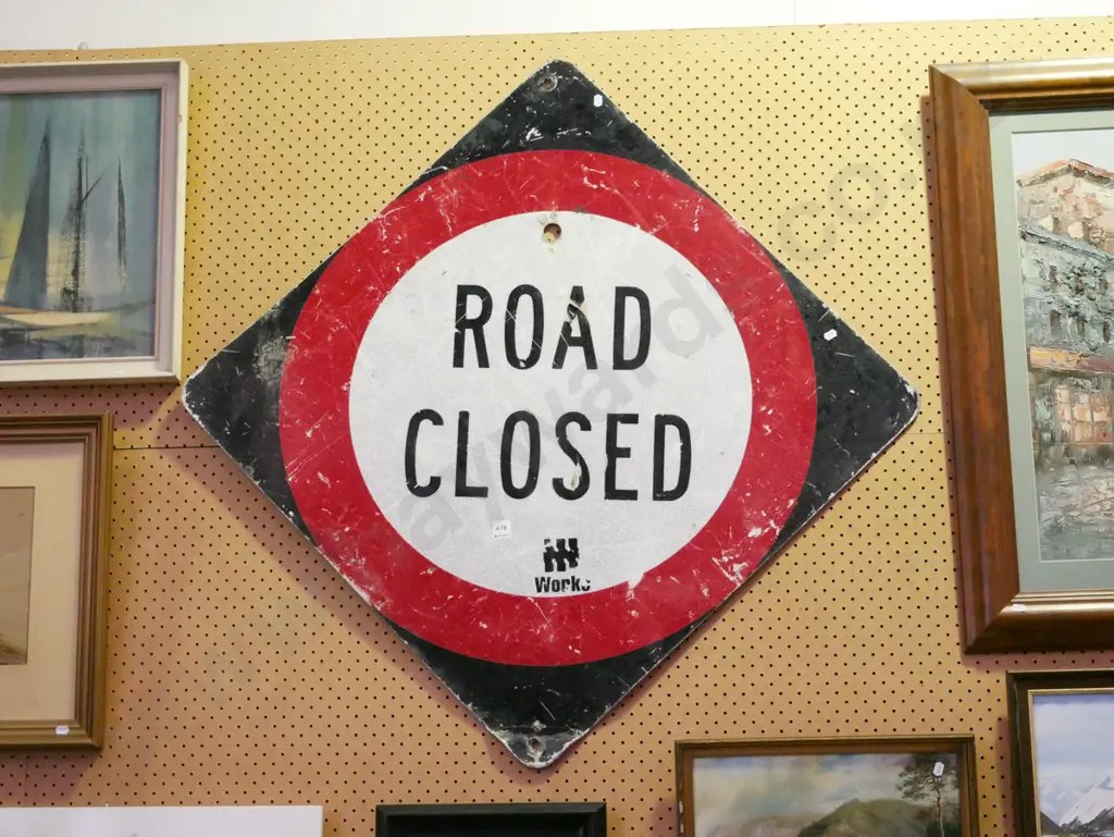 retired Road Closed sign Image 1++