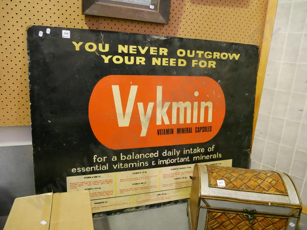 vintage Vykmin Minerals advertising sign Image 1++