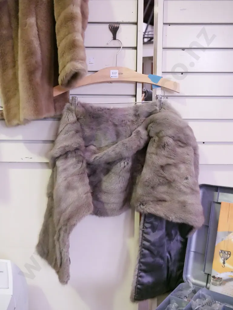 grey fur stole Image 1++