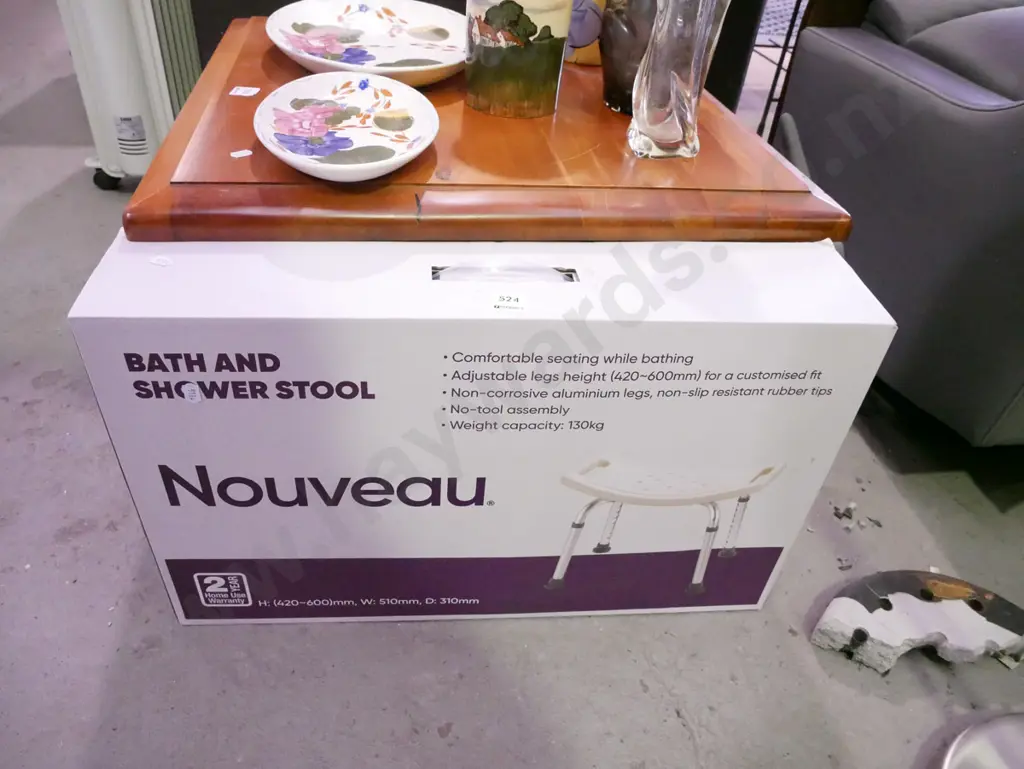 yet to be assembled boxed bath and shower stool Image 1++