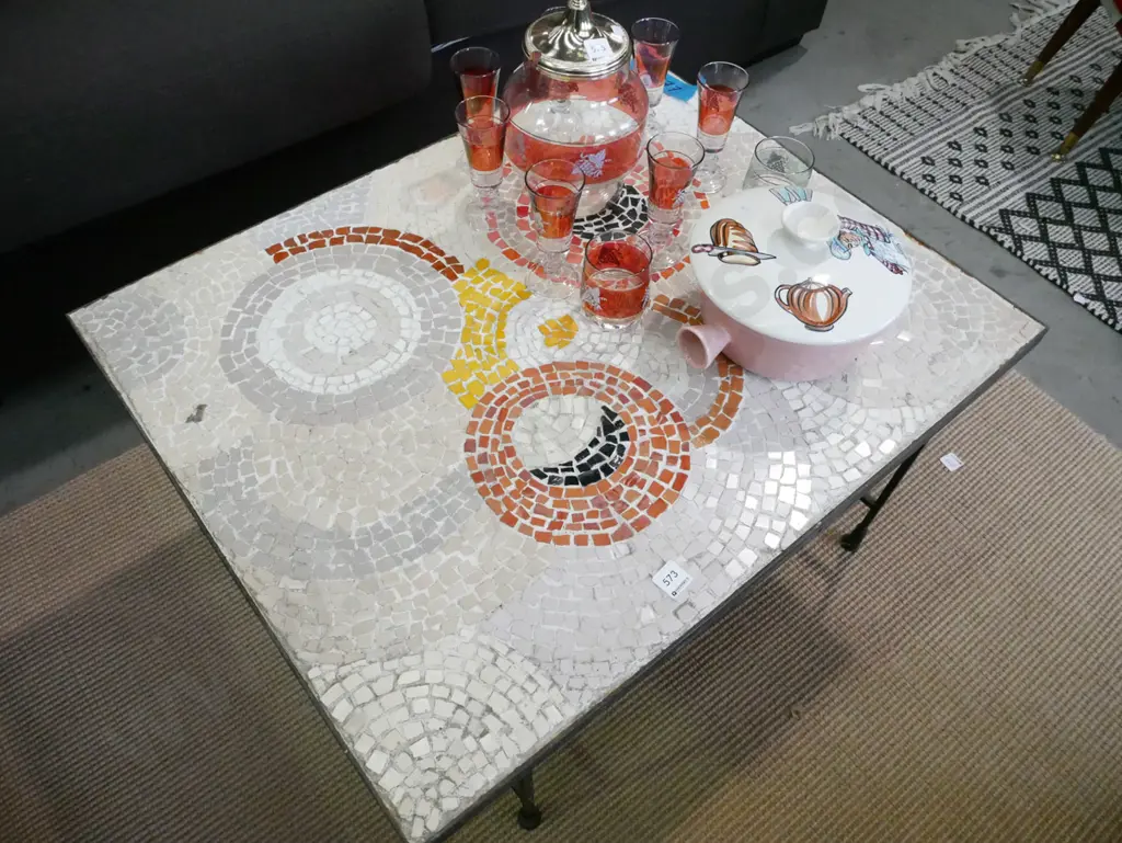 mosaic top coffee table Image 1++