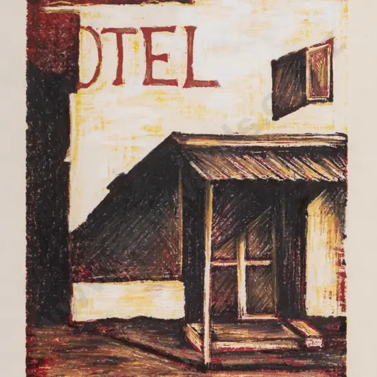 CJ Cousins 2003  - framed screenprint 1/5 H-340 W-220 - hotel