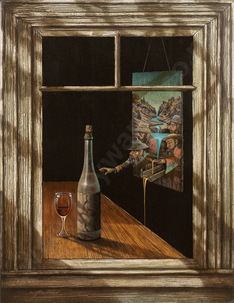 Barry Weston 2008 - unframed  oil on board "Its New Gold" H-800 W-800 Image 1++