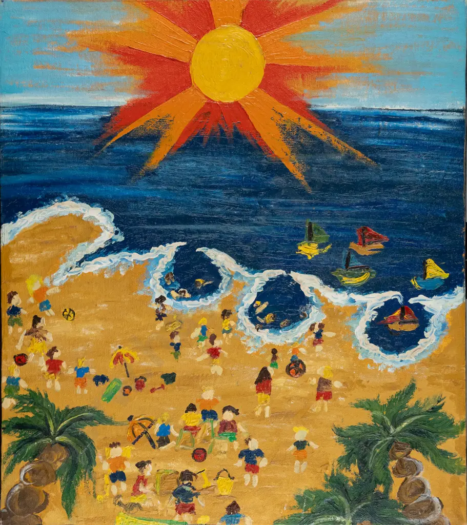 Mel Quayle - boxed oil on canvas "Dawning of a New Millennium" H-540 W-370 Image 1++
