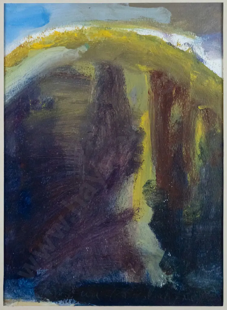 Christine Gregory 1985 - framed acrylic "Kokorua" H-310 W-230 Image 1++
