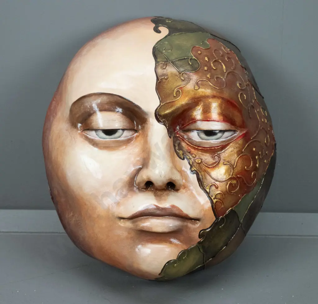 Donna Demente - large paper mache mask H-530 W-470 Image 1++