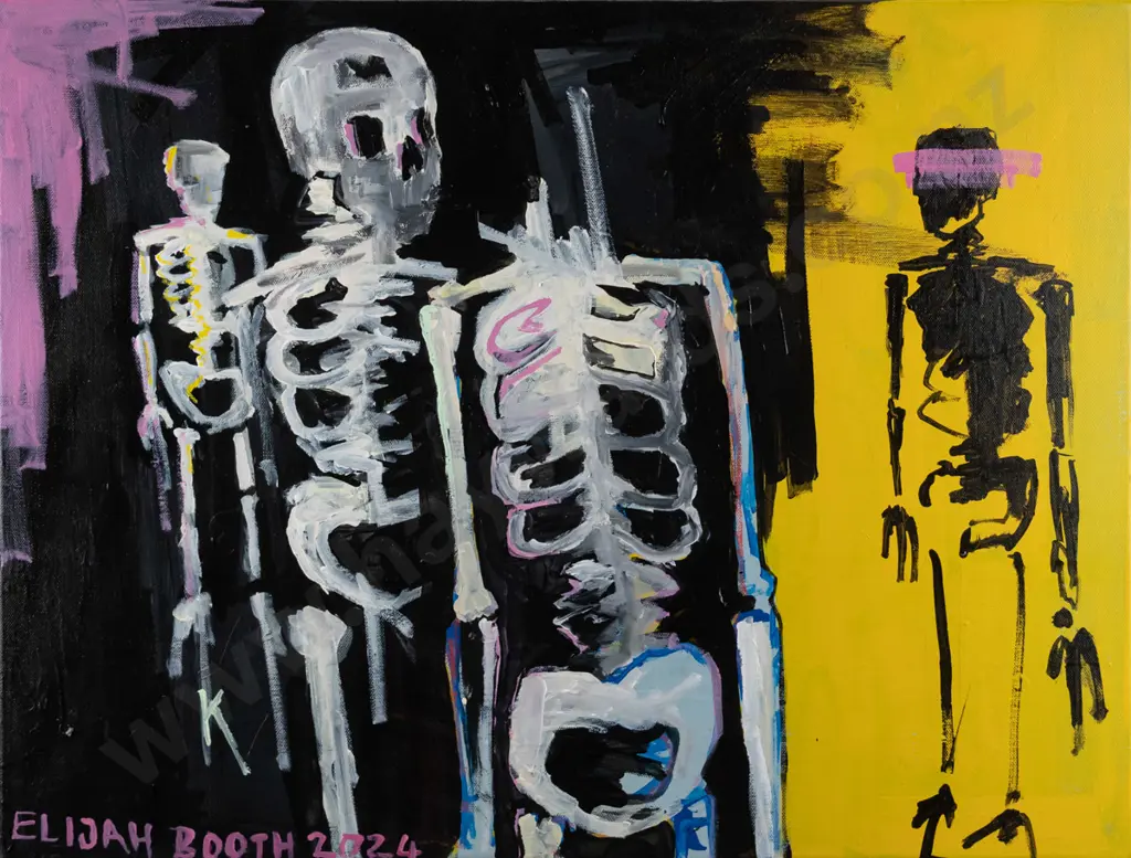 Elijah Booth 2024 - boxed acrylic on canvas "Tonal Remedy I" H-555 W-710 Image 1++