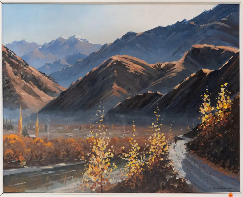 Peter Beadle 1966 - framed oil "Autumn Arrowtown from Tobin's Track" H-590 W-740 Image 1++