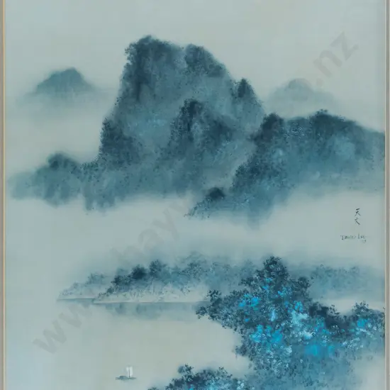 David Lee '78 - framed lithograph "Return Sail" H-500 W-400