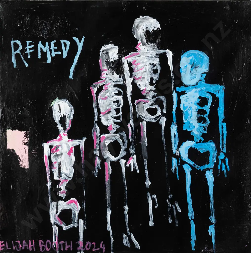 Elijah Booth 2024 - boxed acrylic on canvas "Tonal Remedy II" H- 450 W-460 Image 1++