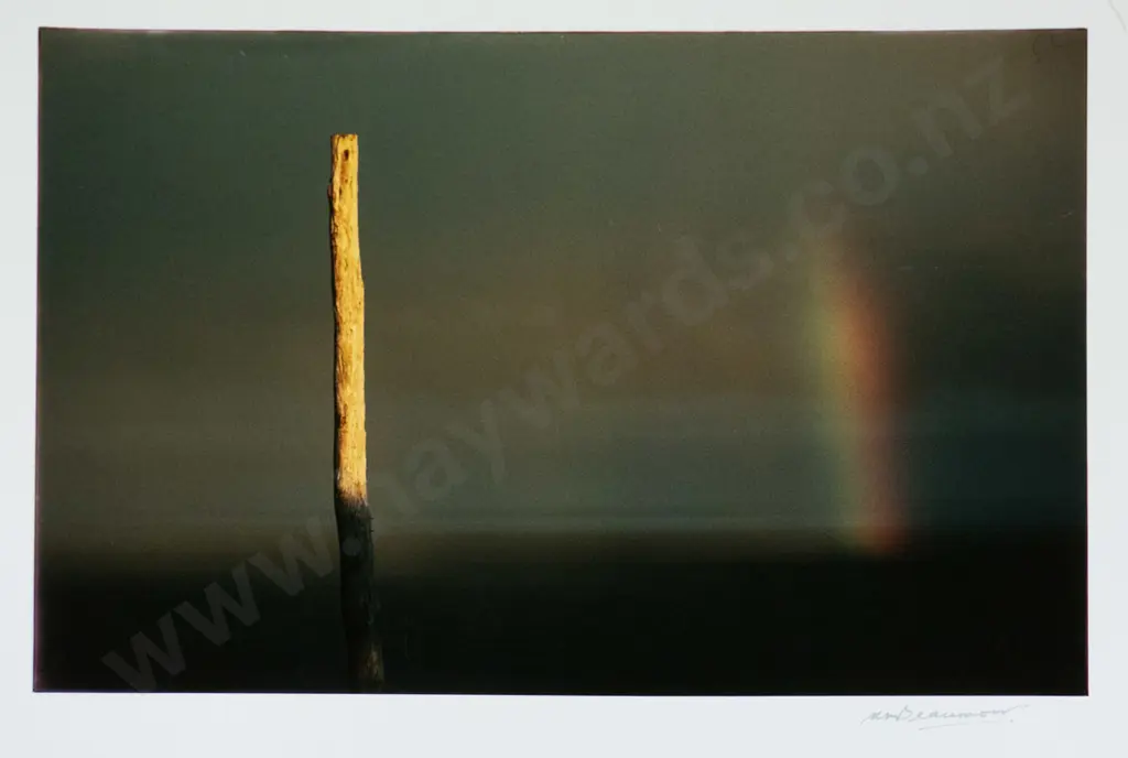 Matheson Beaumont - unframed post and rainbow H-245 W-345 (slight scratching and fading to border) Image 1++