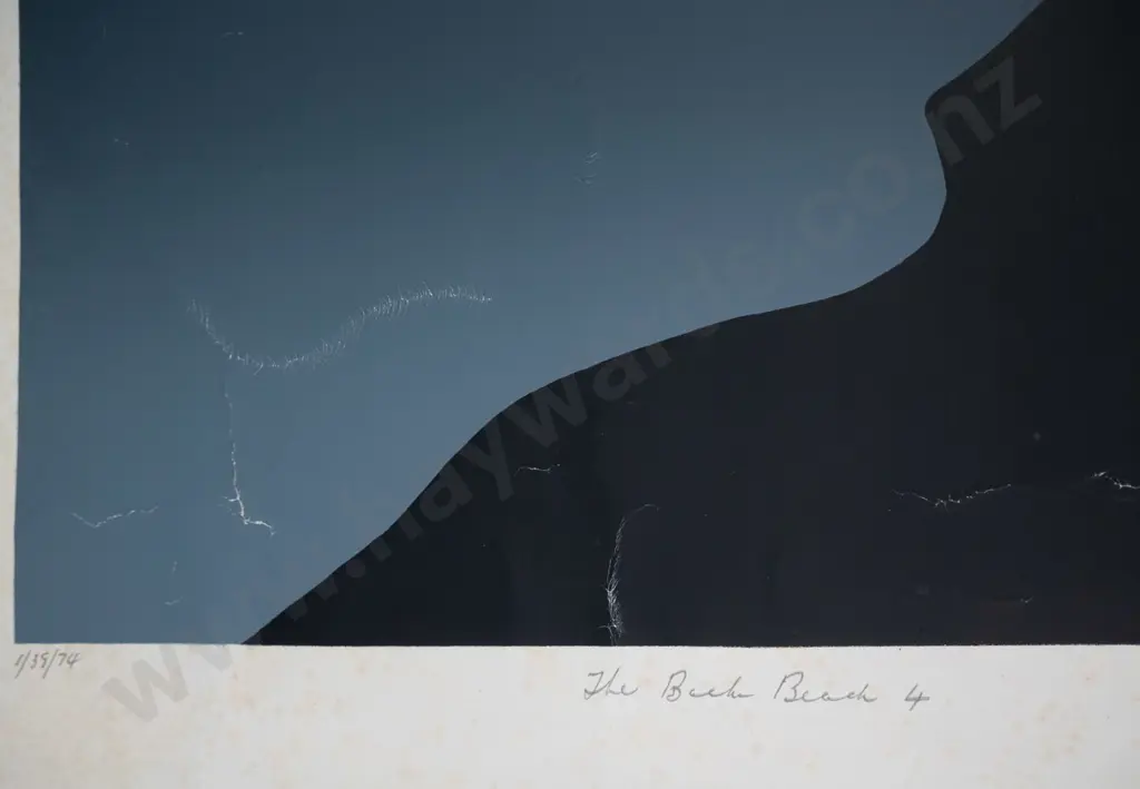 Michael Smither 74 - unframed screen print 1/39 "The back beach 4" H-590 W-40 (age damage) Image 1++