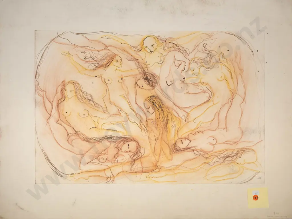 Briar Middleditch - unframed watercolour - nudes H-380 W-560 Image 1++