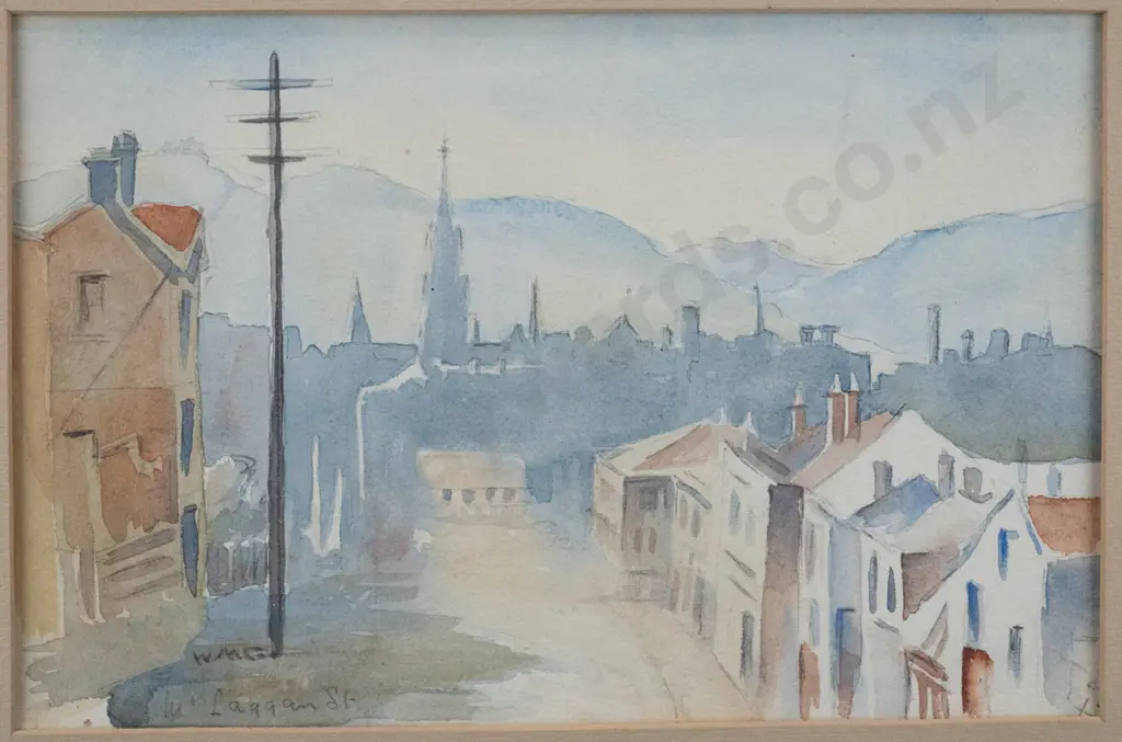 WMC - framed watercolour "McLaggan St" H-160 W-240 Image 1++