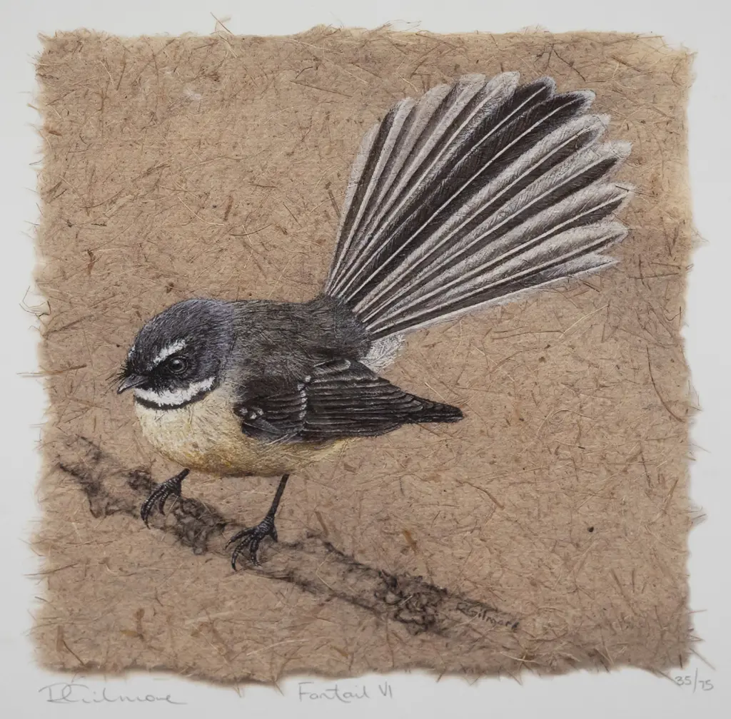 Rebecca Gilmore - framed ltd edition giclee print 35/75 "Fantail VI" H-190 W-190 Image 1++