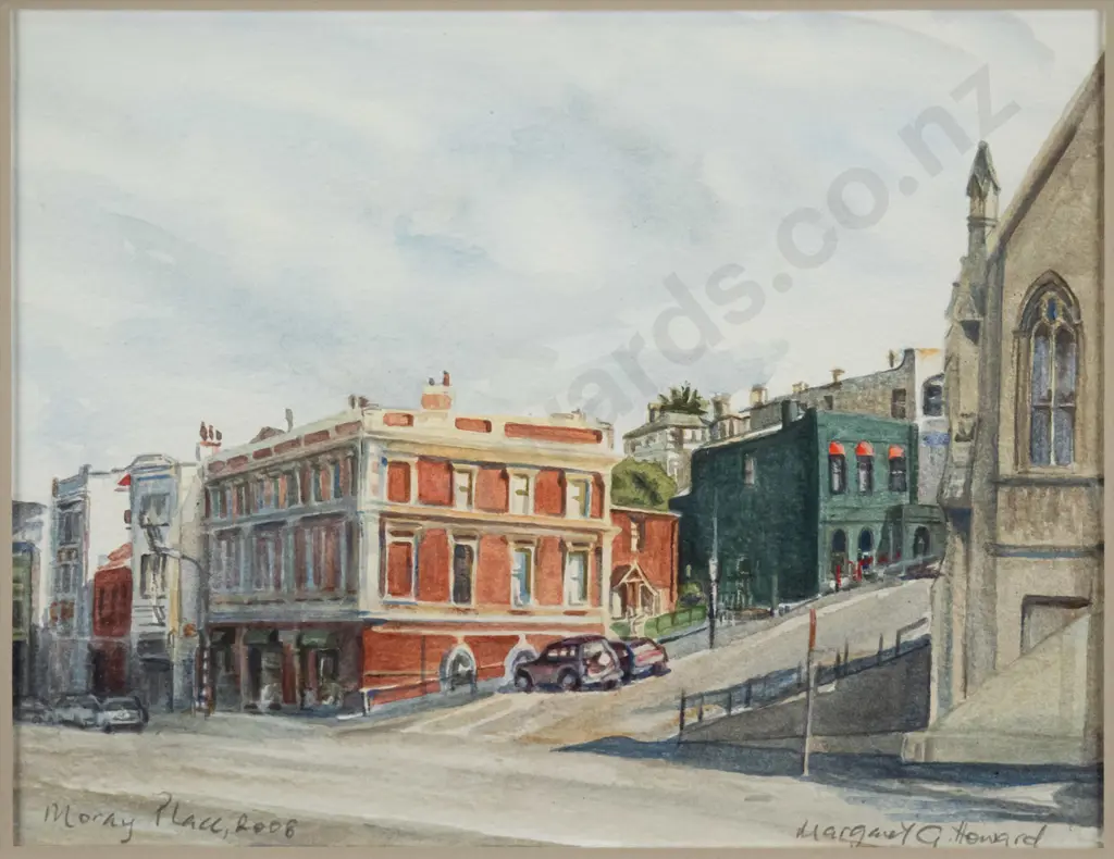 Margaret A Howard 2008 - framed watercolour "Moray Place" H-180 W-240 Image 1++