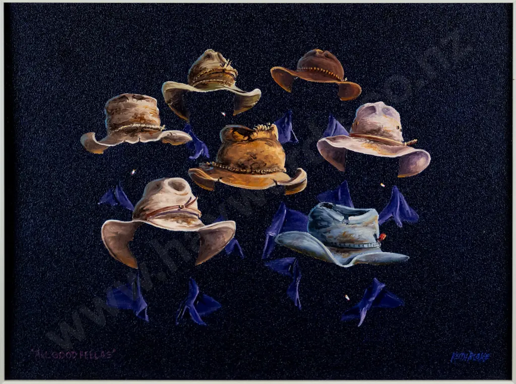 Keith Blake - framed oil "All fellas" H-290 W-390 Image 1++