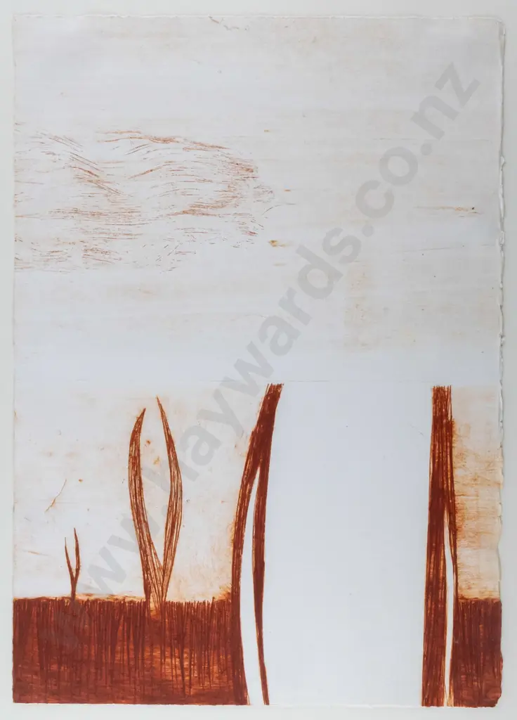 Simon Kaan - framed etching - untitled H-370 W-260 Image 1++