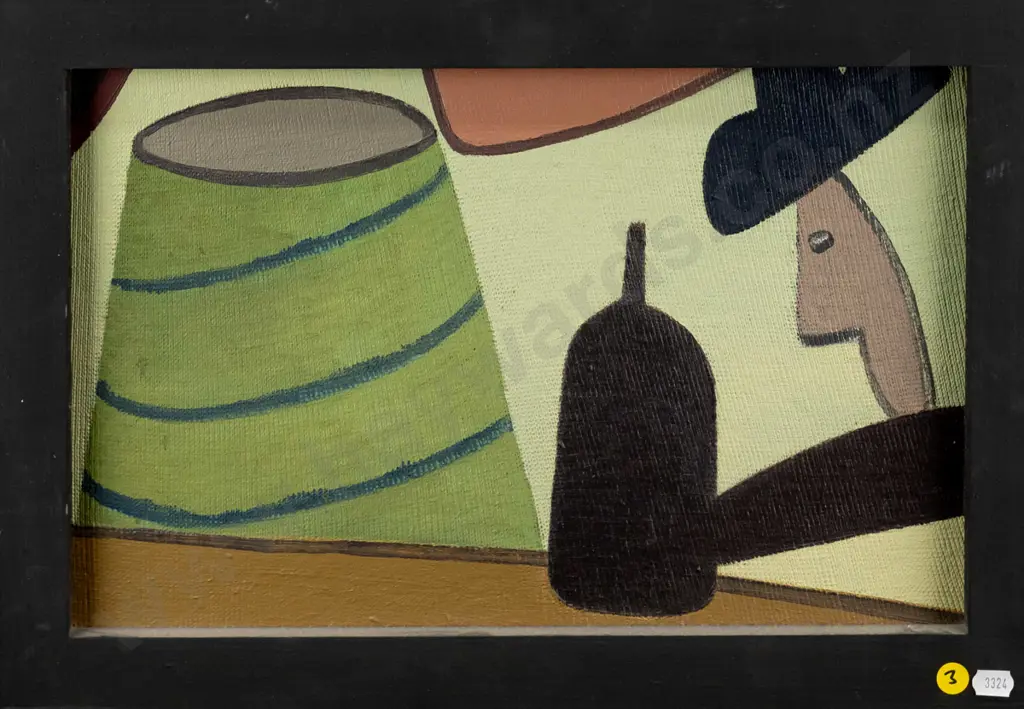 Eion Stevens '99 - framed oil "peace offering" H-250 W-390 Image 1++